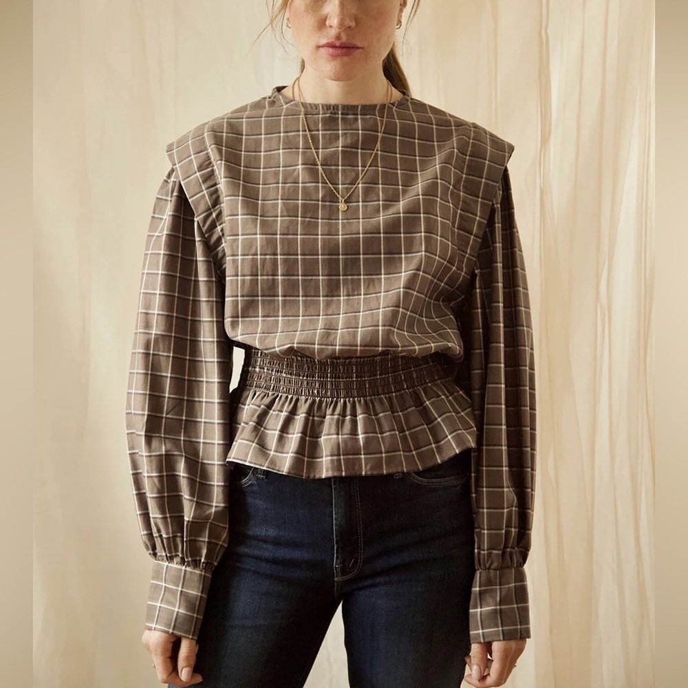 Wendy Glez Colette Cuffed Top in Cocoa